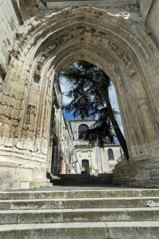 La Charite-sur-Loire. Gothic gates. Nievre department. Bourgogne-Franche-Comte. France