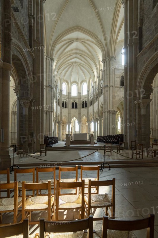 Vezelay labelled les Plus Beaux Villages de France. The nave