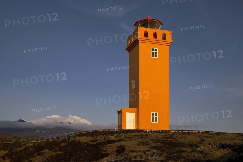 Svoertuloft Lighthouse with Snaefellsjoekull