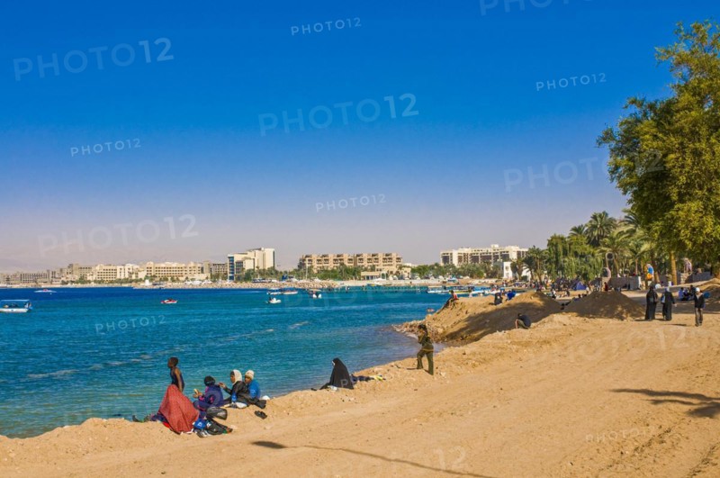 Bay at Aqaba with sand beach