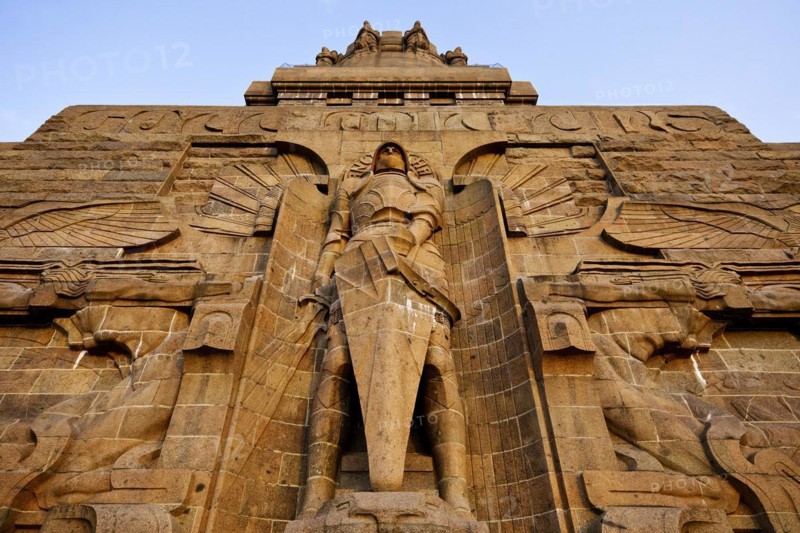 Archangel Michael at the entrance to the Monument to the Battle of the Nations