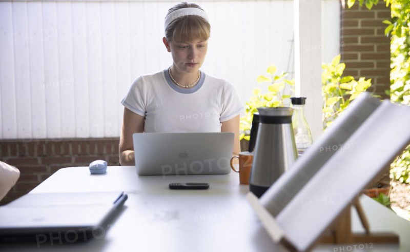 Home office in a conservatory