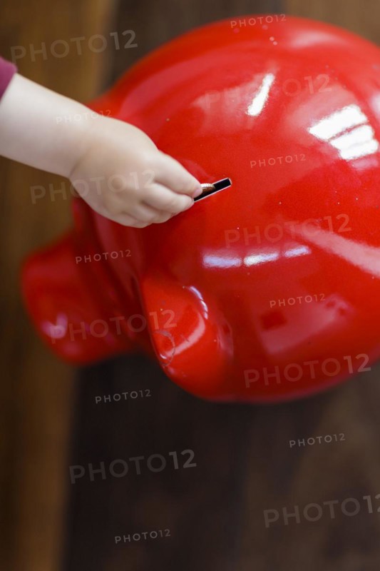 Child with piggy bank