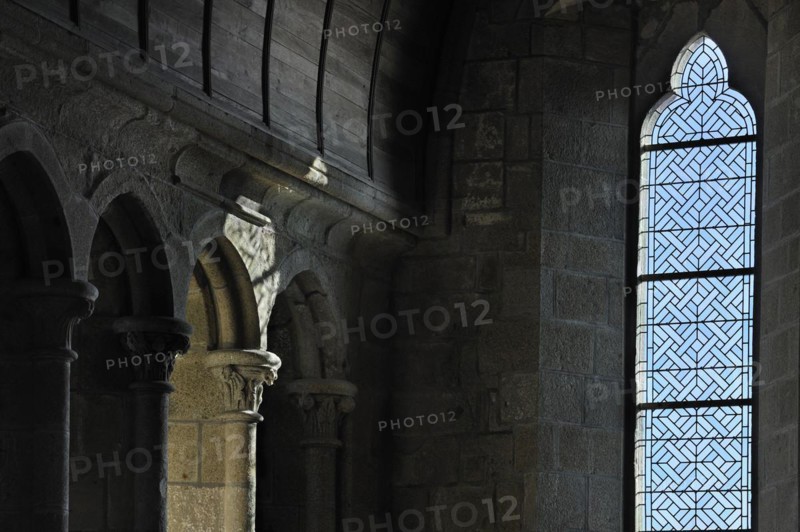 Interior of the Mont Saint-Michel abbey
