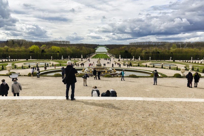 Visitors at the Latona Fountain