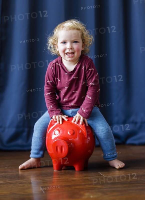 Child with piggy bank