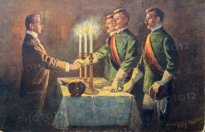 Old German vintage postcard Verlag Der Hofkunsthandlung Edm. Von Koenig