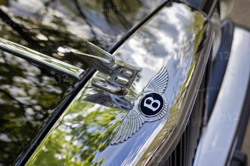 Bentley emblem and a radiator mascot of the Bentley S2 Continental