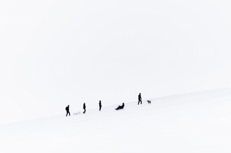 People on a toboggan slope in Koenigshain