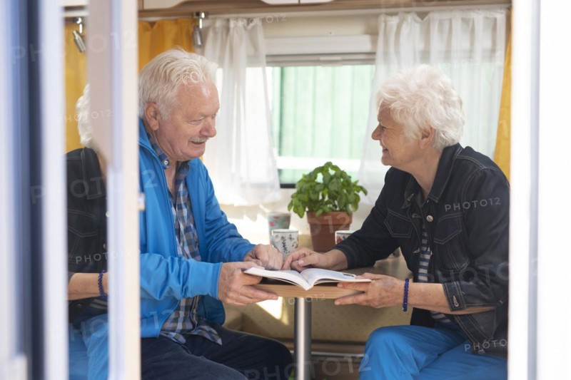 Subject: Pensioner in her caravan
