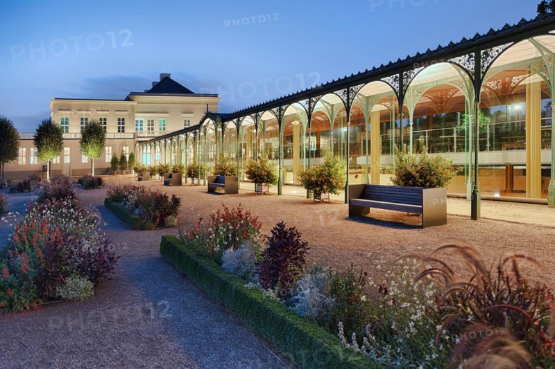 Herrenhaeuser Gardens Palace Illuminated Hanover Germany