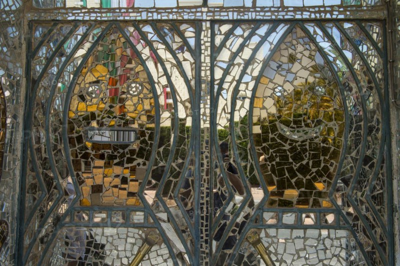 Mirror covered walls in the House of Mirrors