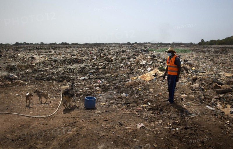 Wild rubbish dump in Africa