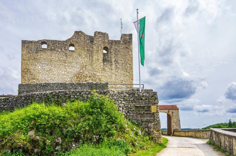 Medieval castle ruins of Derneck in the Great Lauter Valley in the Swabian Alb
