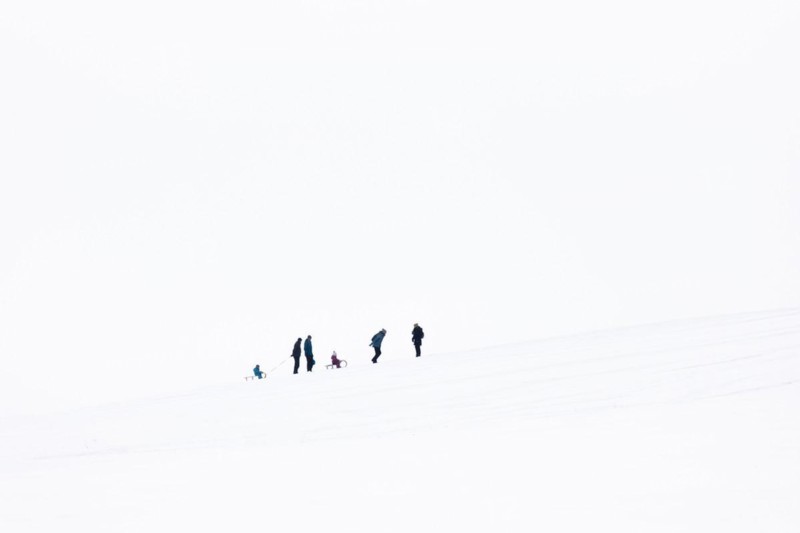 People on a toboggan slope in Koenigshain
