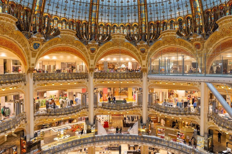 Arcades in the Galeries Lafayette flagship shop
