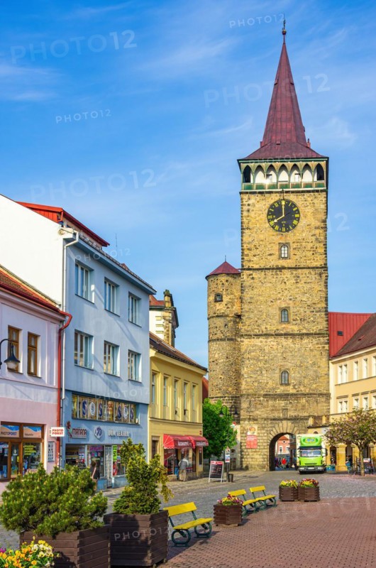Townscape with view from the east of the Valdice Gate from 1568