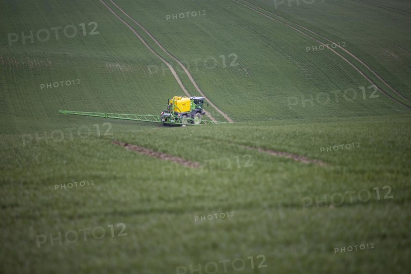 Plant protection equipment in a field near Goerlitz