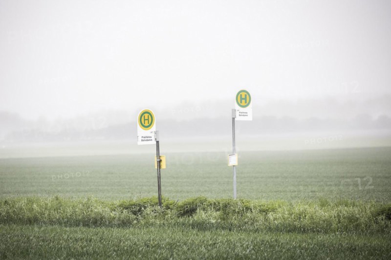 Bus stop in the countryside in Vierkirchen