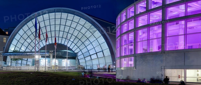 Festival of Lights Bielefeld civic hall illuminated Bielefeld Germany