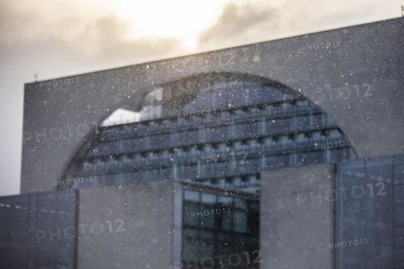 The Federal Chancellery in front of the Federal Government-Laender on the further procedure of the Corona restrictions