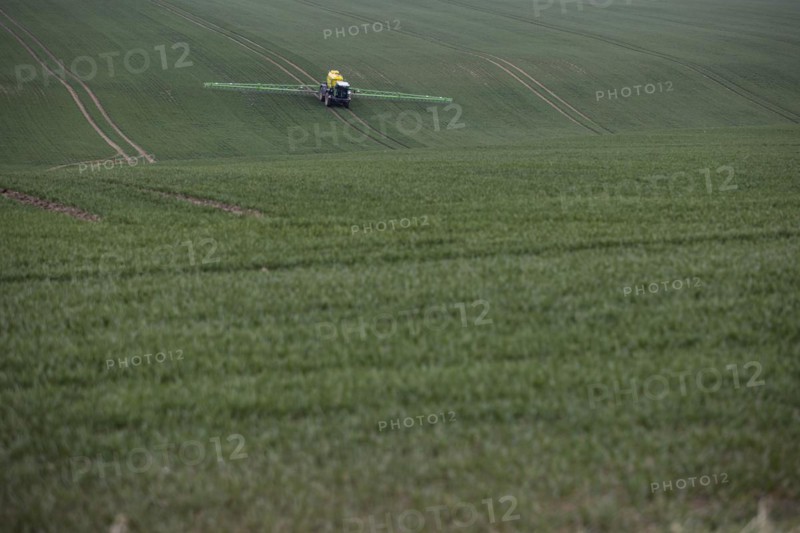 Plant protection equipment in a field near Goerlitz
