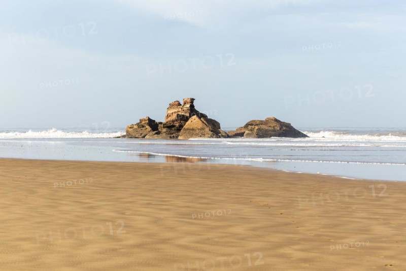 Crumbling historic fortress on the beach