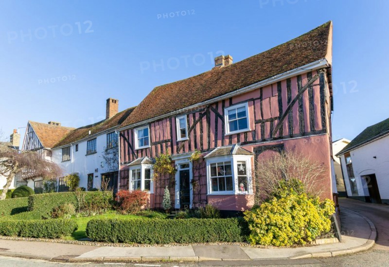 Historic attractive buildings in Lavenham