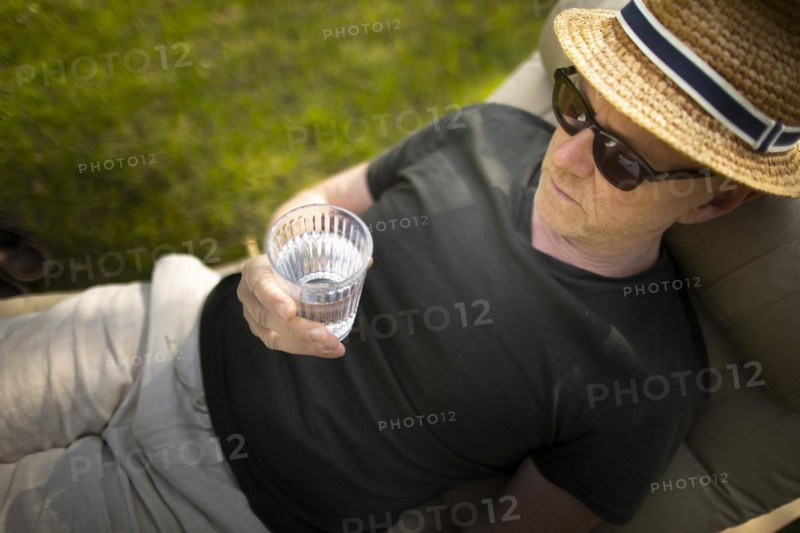 Subject: Relaxation on a lounger in the spring.