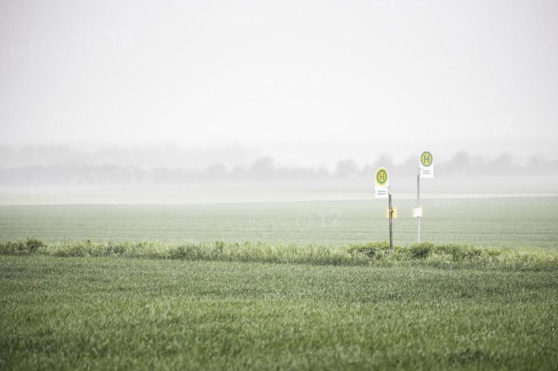 Bus stop in the countryside in Vierkirchen