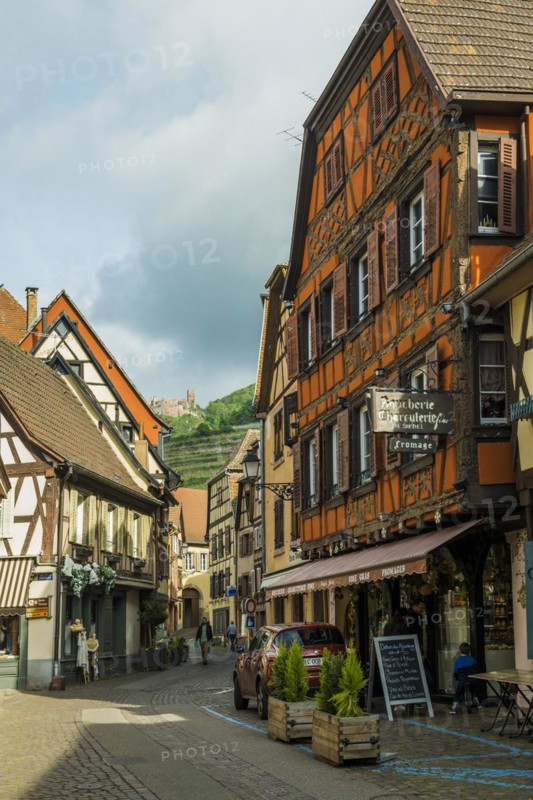 Medieval colourful half-timbered houses
