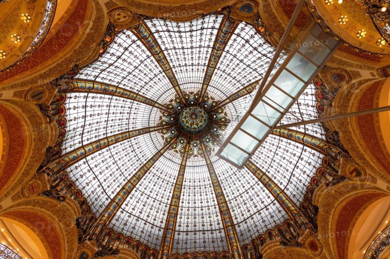 Glass dome in the Galeries Lafayette flagship shop