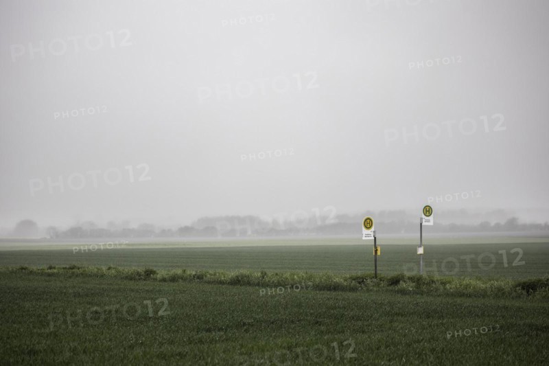 Bus stop in the countryside in Vierkirchen