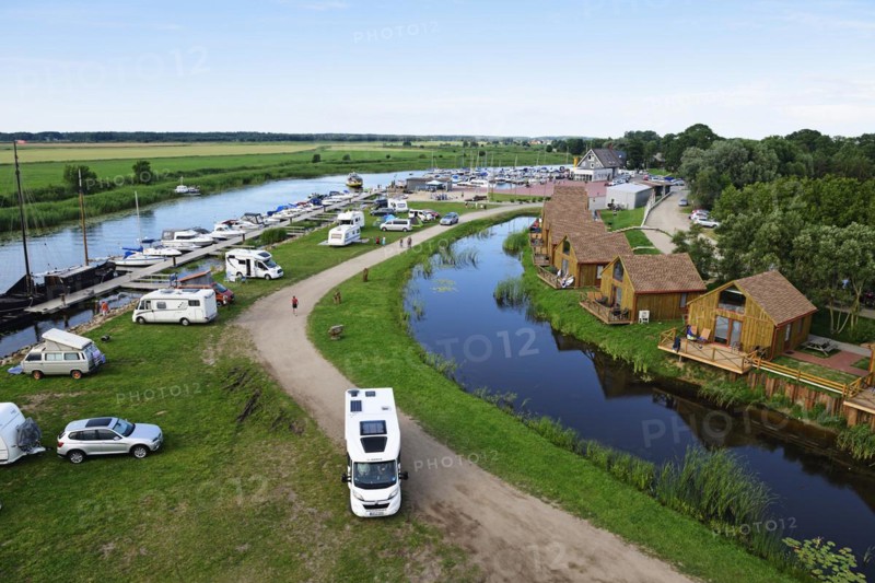 Camping site and log cabins