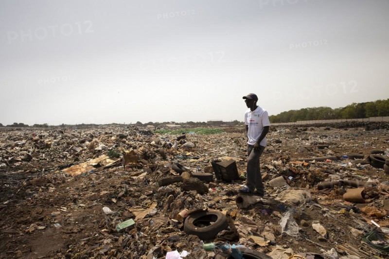 Wild rubbish dump in Africa
