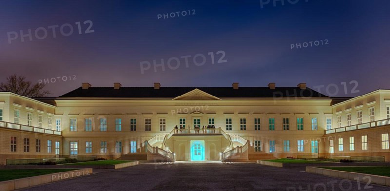 Herrenhaeuser Gardens Palace Illuminated Hanover Germany