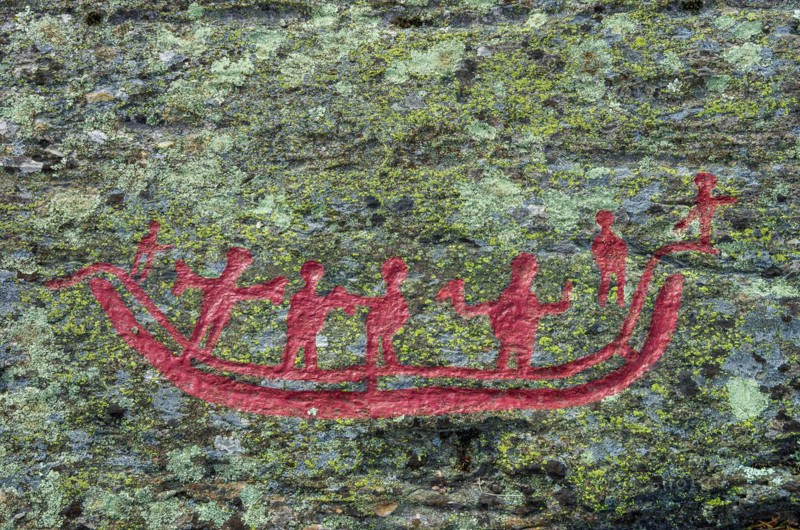 Part of the Bronze Age petroglyphs at Hoegsbyn in the Tisselskog Nature Reserve near Bengtsfors