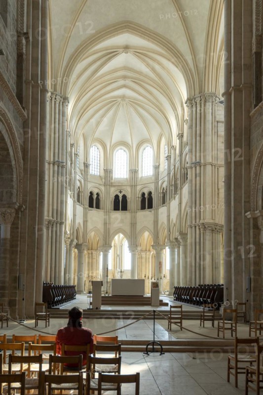Vezelay labelled les Plus Beaux Villages de France. The nave