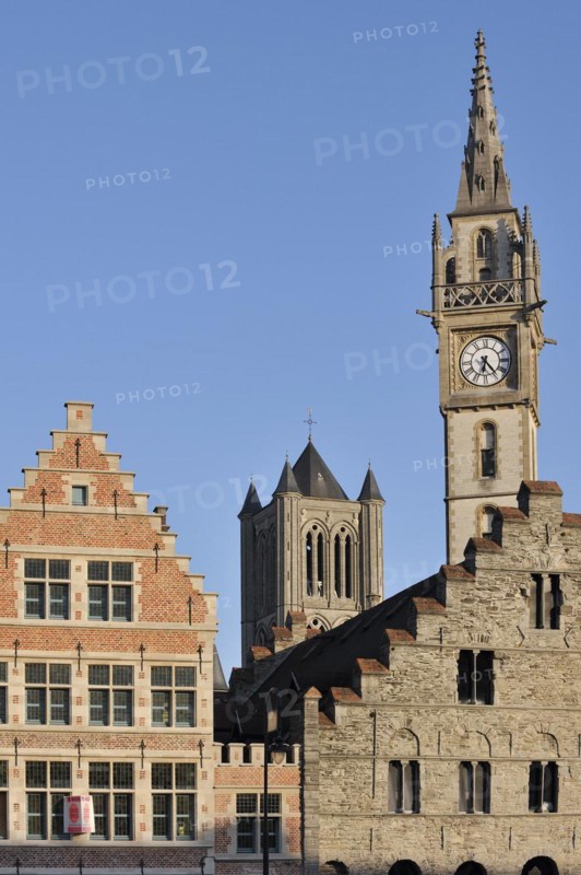 Historical step-gabled houses at the Graslei