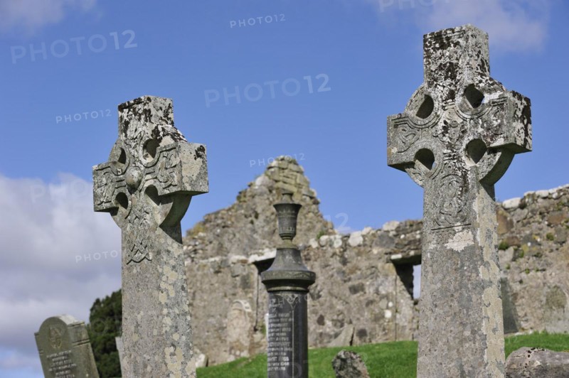 Celtic cross in the graveyard of Cill Chriosd