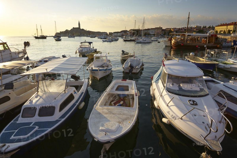 Boats in the harbour of Rovinj