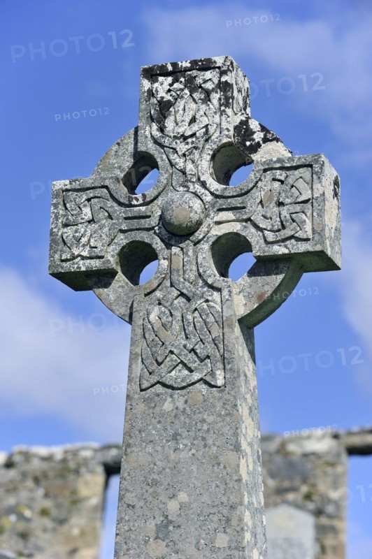 Celtic cross in the graveyard of Cill Chriosd