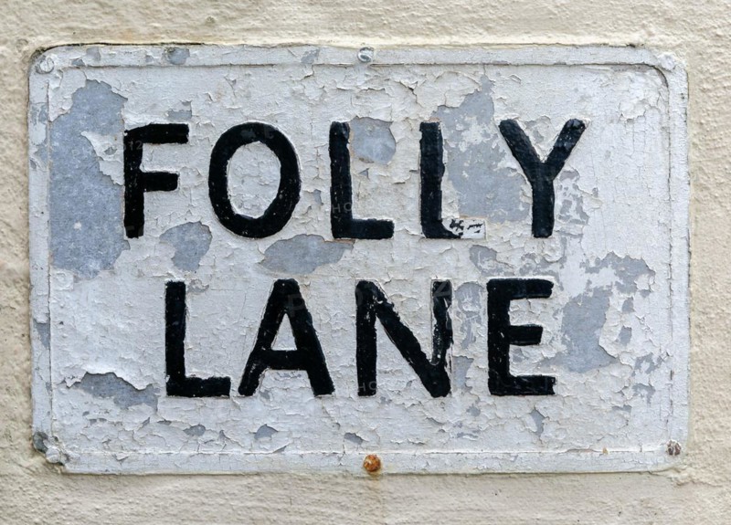 Street sign for Folly Lane