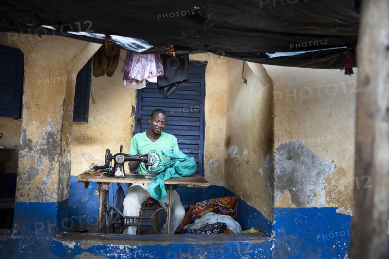 Tailors in Bomeh Village at the KissyRoad dumpsite