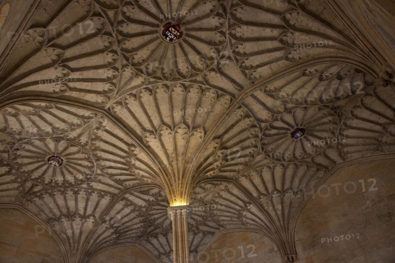Rib-vault ceiling of entrance to the Great Hall of Christ Church College of the Oxford University