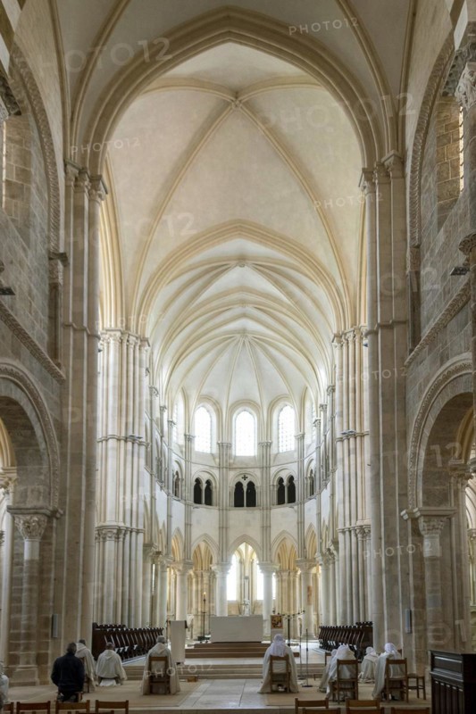 Vezelay labelled les Plus Beaux Villages de France. The nave