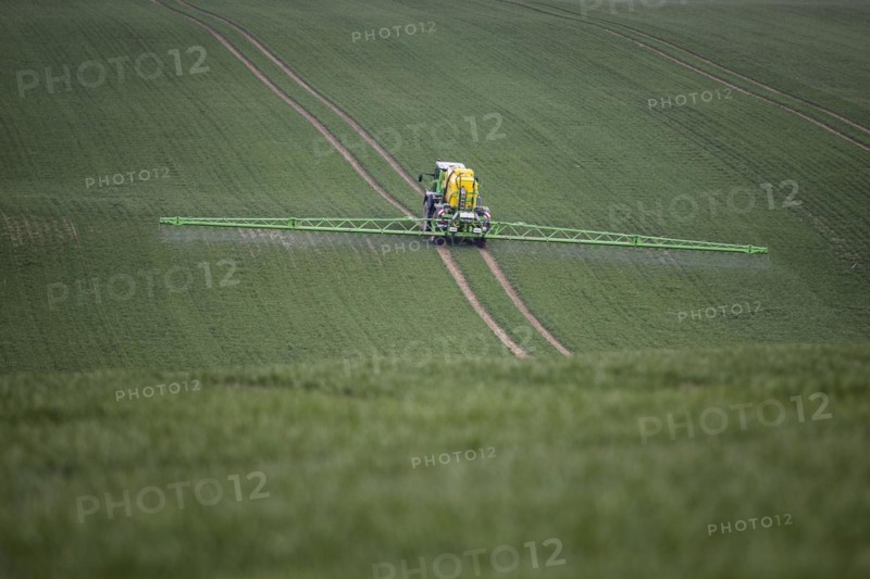 Plant protection equipment in a field near Goerlitz
