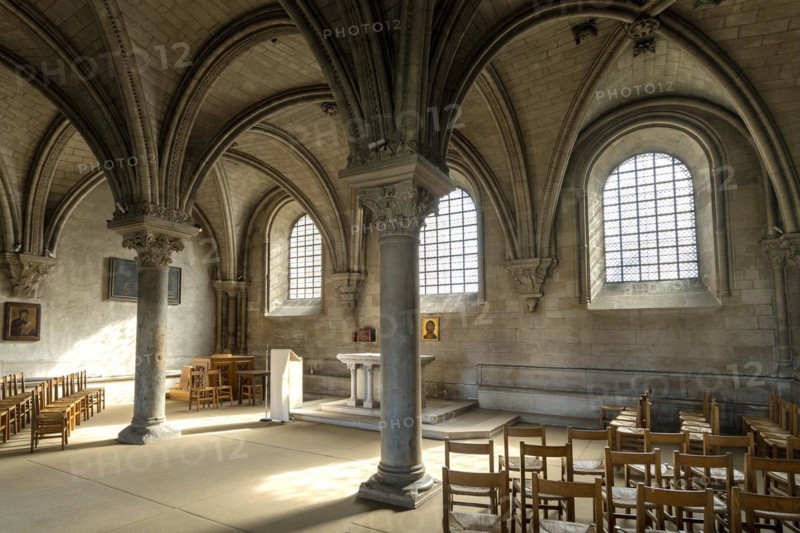 Vezelay labelled les Plus Beaux Villages de France. Chapter house of the nave of Basilica St Mary Magdalene.Unesco World heritage. Morvan regional natural park. Via Lemovicensis way to Santiago de Compostela. Yonne department. Bourgogne Franche Comte. France