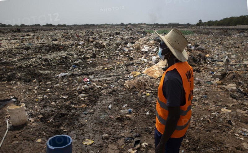 Wild rubbish dump in Africa