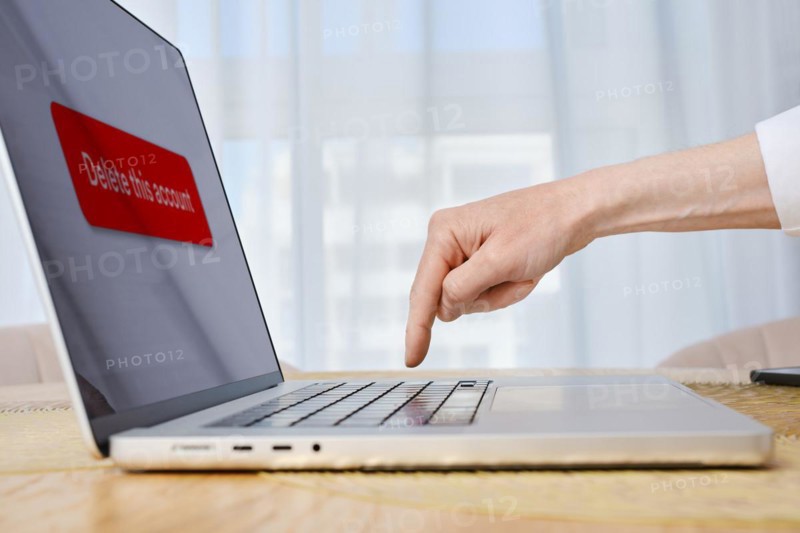 Concept of erasing digital footprint on Internet